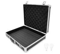 FONDOTIN Boîte à Outils Multifonction en Alliage D'aluminium, Coffre de Rangement Verrouillable Noir 10 Pouces, Trousse à Remède et Pièces Portable, Valise Rigide Légère pour Maison,