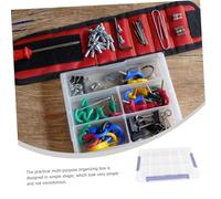 FONDOTIN Boîte de Rangement Compartiments Transparente pour Électronique Accessoires et Petits Outils Plastique avec Fermeture à Clips Organiseur Multifonction Pratique pour Maison et