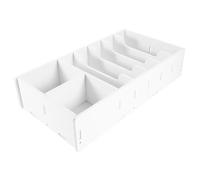 FONDOTIN Boîte de Rangement Divisée pour Caisse à Monnaie Tiroir Portable pour Billets et Tickets Grand Organiseur de Bureau Robuste pour Finances et Documents