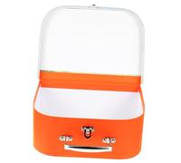FONDOTIN Boîte de Rangement Mini Valise Décorative pour Garçon Fille Boîte Portable Carton Robuste de Rangement à Bords Arrondis pour Jouets Photos et Papeterie Valise Compacte Chute pour