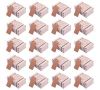 FONDOTIN Boîte de Rangement pour Bonbons en Papier Kraft Vintage, Forme Valise, Lot de 20 Pièces, Taille pour Mariage et Fête, Boîte D'emballage Créative et Coffret Présent Pratique