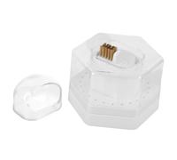 FONDOTIN Boîte de Rangement pour Embouts Ongles Fentes Multifonctionnelle avec Brosse de Nettoyage Étui et Portable pour Outils de Polissage et Accessoires de Manucure