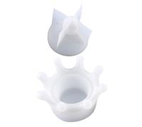 FONDOTIN Boîte de Rangement Silicone Forme Couronne avec Couvercle Rigide Moule pour Résine Époxy Boîte à Bijoux et Bougeoir DIY pour Décoration Maison et Rangement Objets