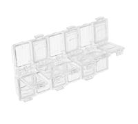 FONDOTIN Boîte de Rangement Transparente pour Strass et Accessoires Manucure Organisateur Compact pour Décorations Ongles et Pratique pour Voyage