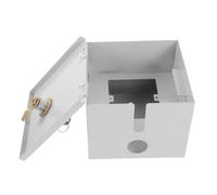 FONDOTIN Boîte Électrique Extérieure Anti-vol Acier Inoxydable avec Serrure Protection Étanche pour Prise Murale Couvercle Sécurisé pour Prise Extérieure et Rallonge Couleur