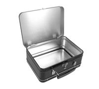 FONDOTIN Boîte Lunch Bento Métallique Portable avec Verrou Boîte à Déjeuner Vintage Tôle pour Adultes et Garçon Fille pour École Camping et Sport Rangement Pratique pour Sandwiches et