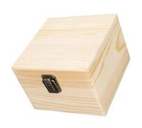 FONDOTIN Boîte Non avec Verrouillage Boîte de Rangement Polyvalente DIY Coffret Cadeau et Naturel à Décorer