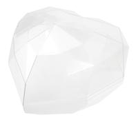 FONDOTIN Boîte Présent Transparente en Acrylique de Cœur Bac à Fleurs pour Composition de Fleur Coffret Romantique Blanc Semi-Transparent Étui d'Emballage pour Roses Éternelles pour