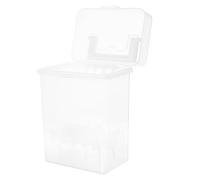 FONDOTIN Boîte Rangement Crayons Transparente avec Poignée Organisateur Marqueur Portable avec Base Stable Haute Capacité pour Fournitures Dessin Trousse Esthétique pour Artistes et