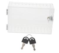 FONDOTIN Boîte Verrouillage Thermostat Murale Transparente avec Serrure Protection Sécurisée Compatible pour Thermostat Mural Montage Mural Facile et Compact
