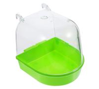 FONDOTIN Bol De Bain Suspendu pour Oiseaux pour Cage pour Perroquets Et Pinsons De Petite Taille avec Couvercle Semi-Transparent pour Prévenir Les Éclaboussures