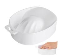 FONDOTIN Bol De Trempage Monocouche En Plastique Blanc Bac De Soins Des Ongles Pour Manucure Professionnelle Et Usage Domestique Conçu Pour Ramollir Cuticules Et Retirer Faux Ongles