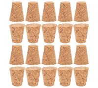 FONDOTIN Bouchons de Liège Coniques en Bois Naturel Lot de 20 Pièces Diamètre 15 MM Bouchons Souples pour Bouteilles de Vin Bière et Bricolage Créatif Accessoires pour Mise en