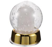 FONDOTIN Boule à Neige à Remplir Diamètre 85 MM Hauteur 100 MM Socle Doré Cadre Photo Plastique Vide pour Sublimation Kit DIY pour Personnalisation Photo Décoration Noël et Fêtes Hiver