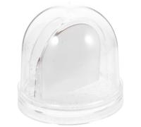 FONDOTIN Boule à Neige Soi-Même avec Cadre Photo Boule à Neige en Plastique Transparent Base Vide pour Sublimation Flocons Blancs Aléatoires 1 Pièce Décoration Bureau et Couleur Aléatoire