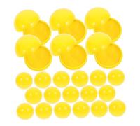 FONDOTIN Boules de Loterie Ouvrables Design Opaque Solide Jaune Lot de 30 en PVC Boules Légères pour Jeux et Fêtes pour Tombola et Cotillons
