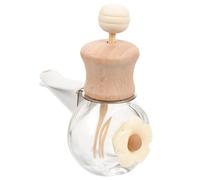 FONDOTIN Bouteille De Parfum pour Voiture Flacon Diffuseur Vide en Verre Mini Lait Crème Capacité Moyenne Bois Naturel Aromathérapie Voiture Voyage Ambiance Fraîche