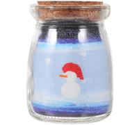 FONDOTIN Bouteille Décorative en Verre Transparent 150 ML pour Art du Sable 3D Peinture sur Sable Présent Romantique pour Couple Décoration Maison et Bureau Blanc