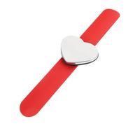FONDOTIN Bracelet Porte-épingles Magnétique Silicone Rouge pour Coiffeurs Support Léger et Portable pour Pinces Cheveux Barrette Cheveux Fins et Accessoires de Salon