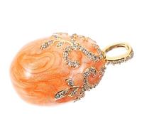 FONDOTIN Breloque Pendentif Œuf de Pâques en Émail Européen Orange, Petit Charm Bijou pour Bracelets, Colliers et Boucles D'oreilles, Fournitures de Bricolage Créatif, Accessoire Décoratif