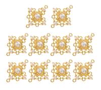 FONDOTIN Breloques de Croix Perles Baroques Dorées, Lot de 10 Pièces pour Fabrication de Bijoux, Breloques pour Boucles d'Oreilles et Colliers, Accessoires DIY Polyvalents pour Bracelets