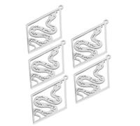 FONDOTIN Breloques Pour Fabrication De Bijoux Serpent Totem 5 Pièces Métal Solide Diy Artisanat Femmes Élégantes Bijoux Personnalisés Création Festive Accessoires