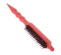 FONDOTIN Brosse à Crêper Orange Peigne Queue de Rat en Nylon à Poils Fins, Brosse Coiffante avec Amortisseur pour Cheveux Fins, Outil de Sectionnement et Massage du Cuir Chevelu, Coiffure
