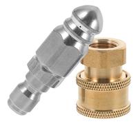 FONDOTIN Buse Haute Pression pour Tuyau Arrosage Jardin Nettoyage Raccord Rapide Pouce Lot de Ergonomiques pour Élimination des Saletés Tenaces