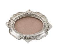 FONDOTIN Cadre Photo Ovale Décorative Argenté 10 Triangle Accroche Cadre Mural Vintage 3D pour Décoration Intérieur Bohème Présentoir Photo Multiple pour Salon et Mur Orné Créatif