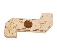 FONDOTIN Cage Bois pour Hamsters Tube De Jeu pour Petits Animaux Tunnel Exploration Et Cachette Confortable pour Hamsters Et Cochons