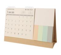 FONDOTIN Calendrier de Bureau Simple et Minimaliste avec Espace Mémo Calendrier Mensuel Debout pour Organisation Quotidienne Au Bureau Maison
