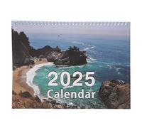 FONDOTIN Calendrier Mural Mois Planificateur Spiralé avec Paysages Naturels et Oiseaux Calendrier à Tournantes pour Bureau Maison et Décoration Moderne Salon Cuisine