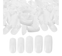 FONDOTIN Capsules d'Entraînement pour Ongles Mécaniques 100 Pièces Blanc Conseils Flexibles pour Nail Art Accessoires de Présentation et Pratique Outils pour Perfectionner Manucure