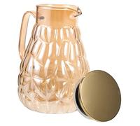 FONDOTIN Carafe Verre Pichet à Eau Froid Thé Glacé Jus Grand Volume Design Transparent Pour Événements Cuisine Et Usage Quotidien