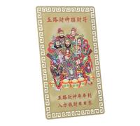 FONDOTIN Carte Amulette Feng Shui Taisui 2025 Richesse, Carte de Succès Prospérité Solide, Symbole Chinois de Protection pour Attirer Chance et Fortune, Usage Maison et Bureau