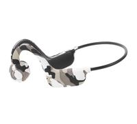 FONDOTIN Casque De Sport sans Fil Affichage Numérique pour Athlètes, Écouteurs Stéréo Légers, Batterie Longue Durée, Gris Camouflage, Design Sportif Ajusté pour Fitness