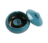 FONDOTIN Cendrier de Bureau Céramique Chinois Style Vintage avec Couvercle Cendrier Compact pour Usage Domestique et Hôtel Isolant Odeurs et Décoratif