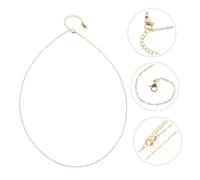 FONDOTIN Chaîne Acier Inoxydable Dorée pour Bijoux DIY avec Rallonge Chaîne Polyvalente pour Collier Bracelet et Accessoires de Mode