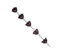 FONDOTIN Chaîne de Pluie en Métal 1 Mètre pour Gouttière D’Angle, Décoration Extérieure Jardin, Forme Fleur, Récupérateur D’Eau, Alternative la de Gouttière