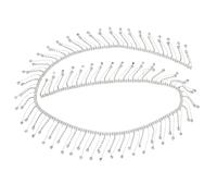 FONDOTIN Chaîne Gland Strass Double Rangée Large Argentée pour Décoration Vêtements Accessoires DIY Couture et Légère