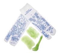 FONDOTIN Chaussettes d'Acupression pour Femmes en Polyester avec Kit de Massage des Pieds 1 Paire 3 Outils Jade pour Réflexologie Fatigue Relaxation et Bien-Domicile Voyage