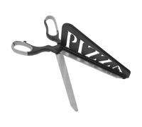 FONDOTIN Ciseaux à Pizza en Acier Inoxydable Noir et Gris, Pelle Détachable, Coupe-pizza Antiadhésif pour Usage Familial et Professionnel, Ustensile Cuisine Polyvalent pour Trancher Pizzas,