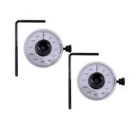 FONDOTIN Clé Dynamométrique à Angle Réglable 2 Pièces 156 G Tête Noire, Outil de Mesure Angle Précis avec Adaptateur Entraînement, Manomètre Couple Angulaire Portable pour