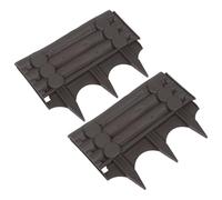 FONDOTIN Clôture de Jardin en Plastique Imitation Bois 2 Pièces Barrière Anti-Animaux Résistante aux Intempéries Bordure Décorative pour Potager Parterres et Allées Extérieures