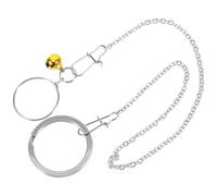 FONDOTIN Collier Entraînement pour Oiseau Acier Inoxydable avec Chaîne Résistant et Confortable pour Perruches et Perroquets Harnais de Vol Sécurisé et Pratique