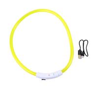 FONDOTIN Collier LED pour Chien USB Rechargeable Lumineux Sécurité Nocturne Collerette Chien Mordre Chiots Animaux Compagnie