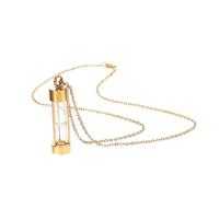 FONDOTIN Collier Pendentif Inoxydable pour Cendres Animaux De Compagnie Bijou Commémoratif avec Espace De Stockage Souvenir Élégant Forme De Sablier
