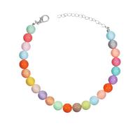 FONDOTIN Collier pour Chien à Perles en Résine Réglable, Collier Candy Color pour Petits et Moyens Chiens, Accessoires Mignons pour Animaux, Bijoux Fantaisie pour Chiots et Chats,