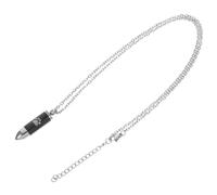 FONDOTIN Collier Urne Pattes de Chien Minimaliste Inoxydable pour Cendres Animaux Compagnie Souvenir Commémoratif Noir avec Chaîne