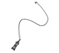 FONDOTIN Collier Urne pour Cendres De Chiens Pendentif Acier Inoxydable avec De Patte Souvenir Et Élégant pour Animaux De Compagnie Bijou Mémorial pour Cendres